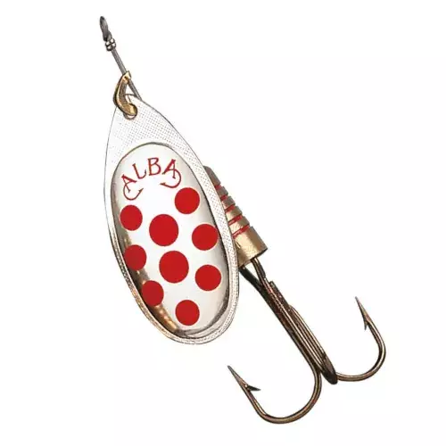  AlbaStar 202 Rems Beyaz Kırmızı Alabalık Olta Kaşığı - 1