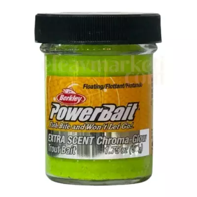 Berkley PowerBait Extra Scent Chartreuse Chroma Glow 172810 - 1