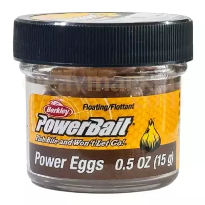 Berkley PowerBait Garlic Scent Clear Gold Natural Power Eggs 687734 - 1