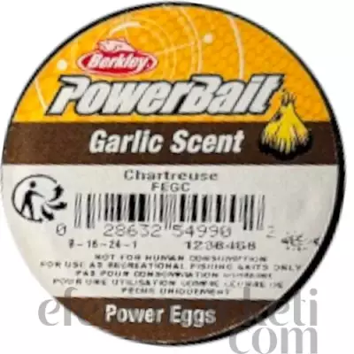 Berkley PowerBait Garlic Scent Chartreuse Power Eggs 549902 - 3