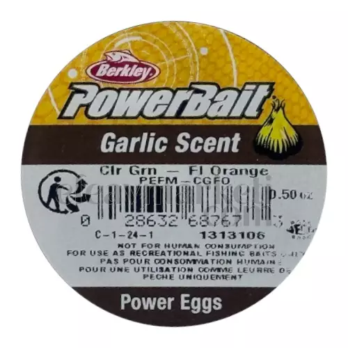 Berkley PowerBait Garlic Scent Clr Grn Fl Orange Power Eggs - 2