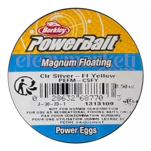 Berkley PowerBait Garlic Scent Clr Siver Fl Yellow Power Eggs 687703 - 3