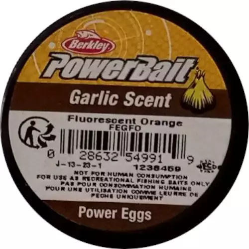 Berkley PowerBait Garlic Scent Fluorescent Orange Power Eggs 549919 - 2