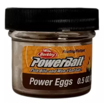 Berkley PowerBait Garlic Scent Fluorescent White Power Eggs 549926 - 1