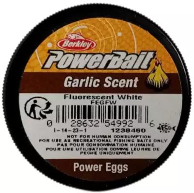 Berkley PowerBait Garlic Scent Fluorescent White Power Eggs 549926 - 3