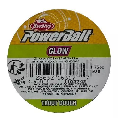 Berkley PowerBait Glow Chartreuse White Trout Dough 163177 - 3