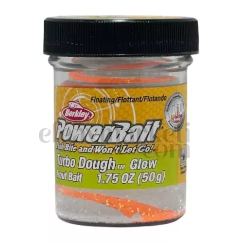 Berkley PowerBait Glow Orange White Trout Dough 163191 - 1