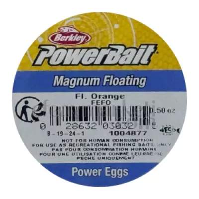 Berkley PowerBait Magnum Floating Fl Orange Power Eggs 030325 - 2