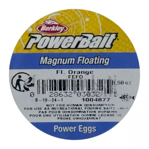 Berkley PowerBait Magnum Floating Fl Orange Power Eggs 030325 - 2