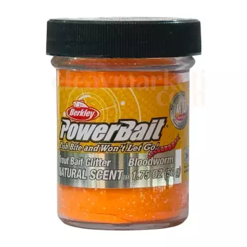 Berkley PowerBait Natural Scent Fluorescent Orange Blood Worm 533789 - 1