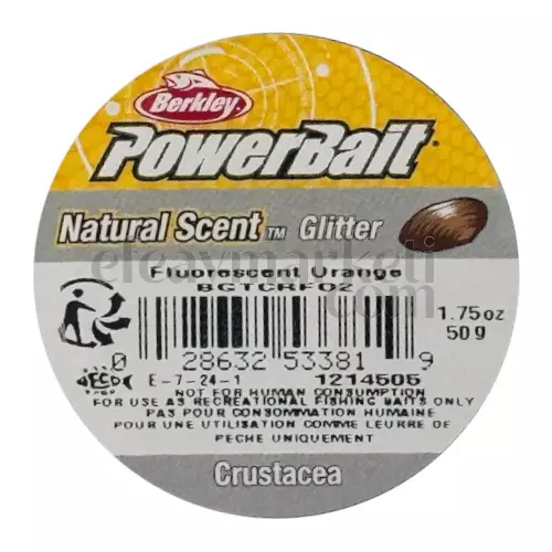 Berkley PowerBait Natural Scent Fluorescent Orange Crustacea 533819 - 3