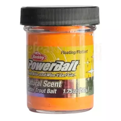 Berkley PowerBait Natural Scent Fluorescent Orange Garlic 022665 - 1