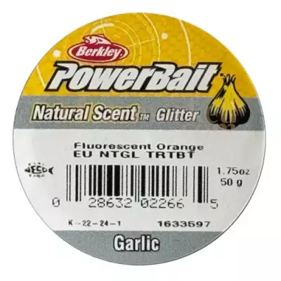 Berkley PowerBait Natural Scent Fluorescent Orange Garlic 022665 - 3