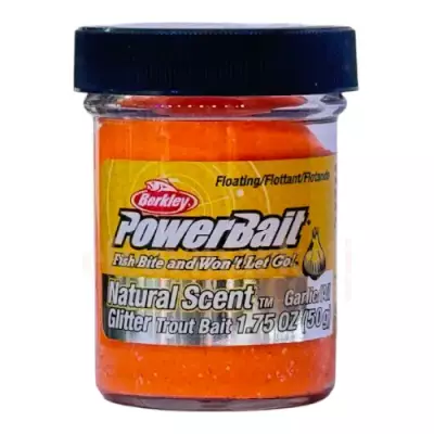Berkley PowerBait Natural Scent Fluorescent Orange Garlic 634202 - 1