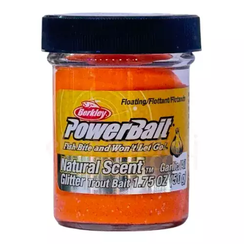 Berkley PowerBait Natural Scent Fluorescent Orange Garlic 634202 - 1