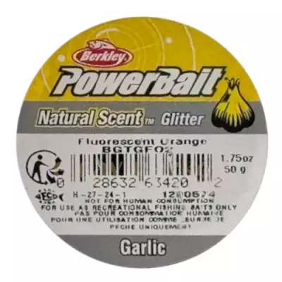 Berkley PowerBait Natural Scent Fluorescent Orange Garlic 634202 - 3