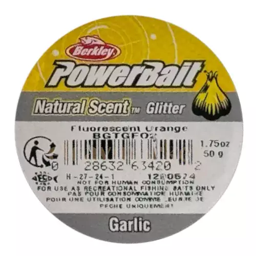 Berkley PowerBait Natural Scent Fluorescent Orange Garlic 634202 - 3