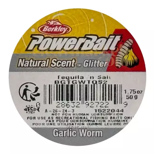 Berkley PowerBait Natural Scent Tequila N Salt Garlic Worm 927229 - 3