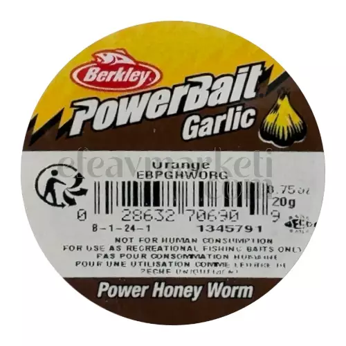 Berkley PowerBait Power Honey Worm Garlic Orange 706909 - 3