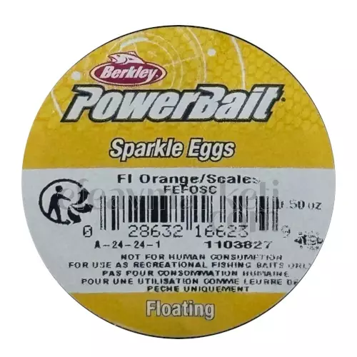Berkley PowerBait Sparkle Eggs Fl Orange Scales Floating 166239 - 3
