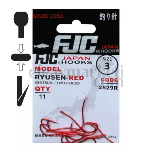FJC 2529R Ryusen Red Two Sliced Olta İğnesi - 1