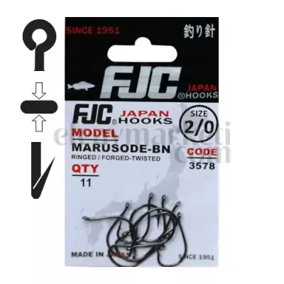 FJC 3578 Marusode Black Nikel Olta İğnesi - 1