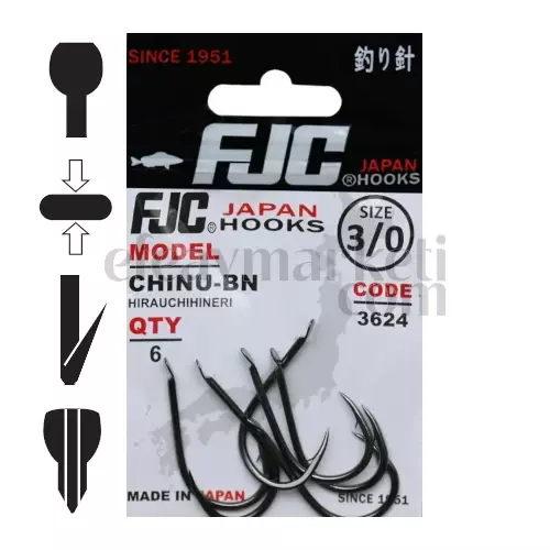 FJC 3624 Chinu Black Nikel Olta İğnesi - 1