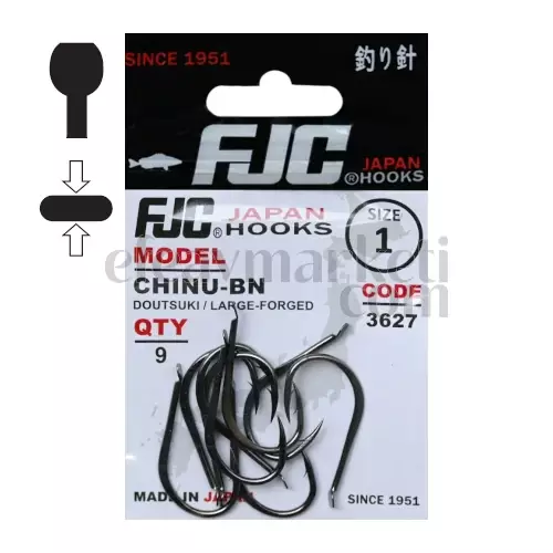 FJC 3627 Chinu Doutsuki Black Nikel Olta İğnesi - 1