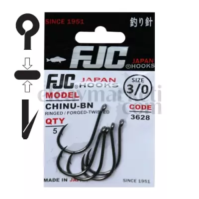 FJC 3628 Chinu Ringed Black Nikel Olta İğnesi - 1