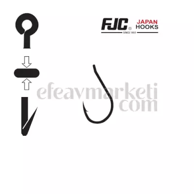 FJC 3628 Chinu Ringed Black Nikel Olta İğnesi - 2
