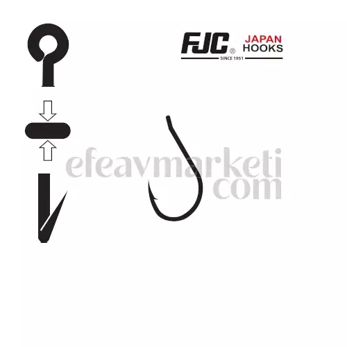 FJC 3628 Chinu Ringed Black Nikel Olta İğnesi - 2