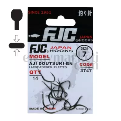 FJC 3747 Aji Doutsuki Black Nikel Olta İğnesi - 1