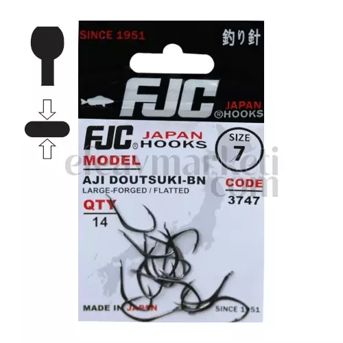 FJC 3747 Aji Doutsuki Black Nikel Olta İğnesi - 1