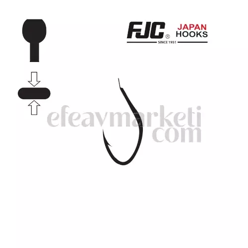 FJC 3747 Aji Doutsuki Black Nikel Olta İğnesi - 2