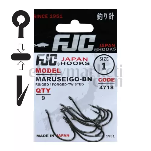 FJC 4718 Maruseigo Black Nikel Olta İğnesi - 1