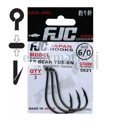 FJC 5621 Fx Beak Tue Black Nikel Olta İğnesi - 1