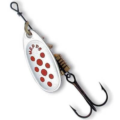 Mepps Comet Beyaz Kırmızı Benekli Spin Olta Kaşığı - MEPPS