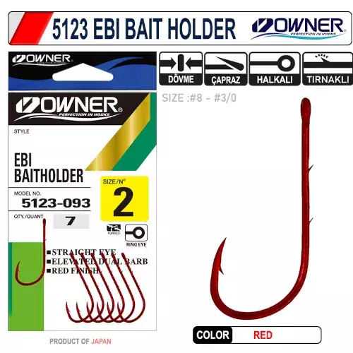 Owner Ebi Baitholder Red Hook 5123 Olta İğnesi - 1